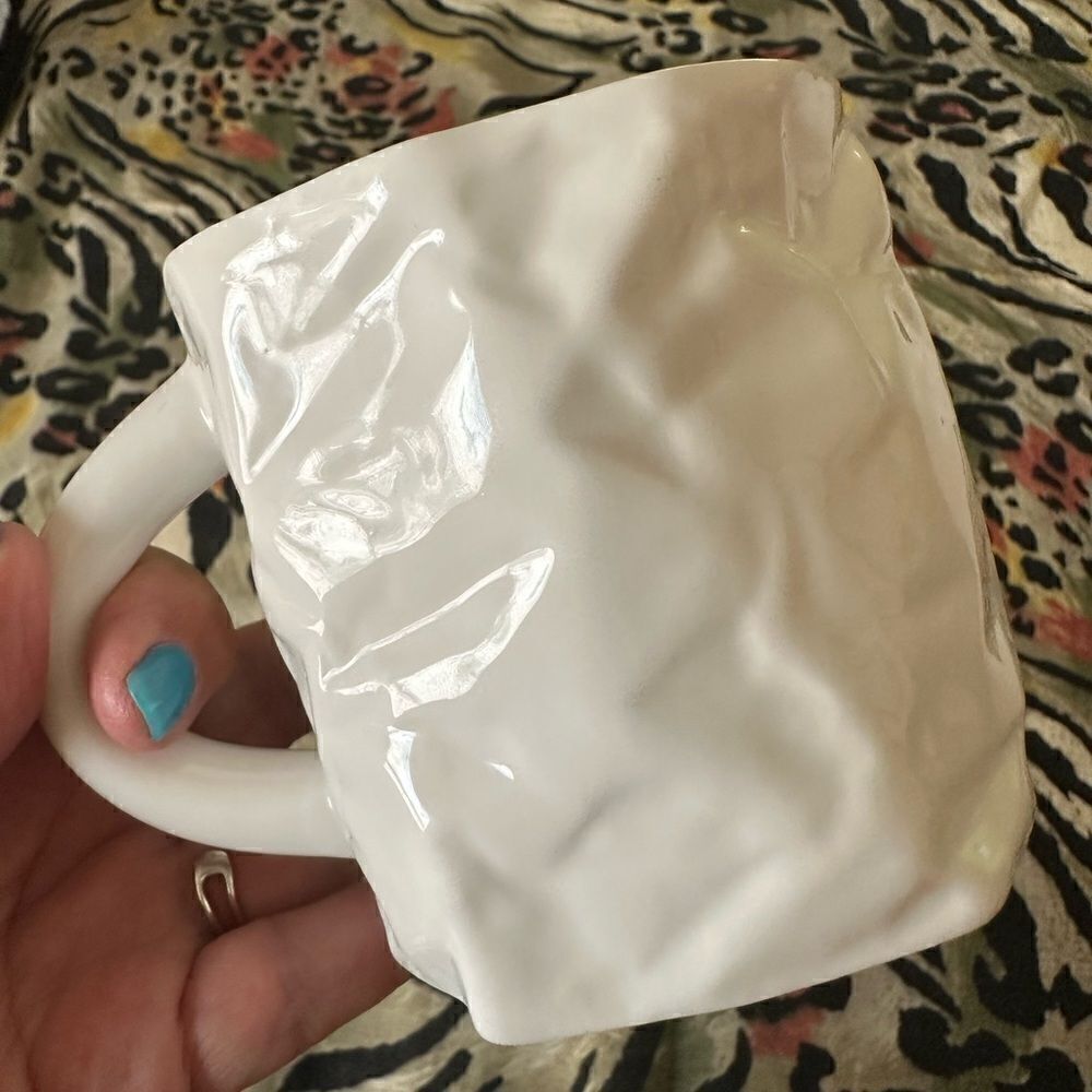 Cup Mug Porcelana Piebalgas Fabrika Porcelain Crumpled Paper Bag